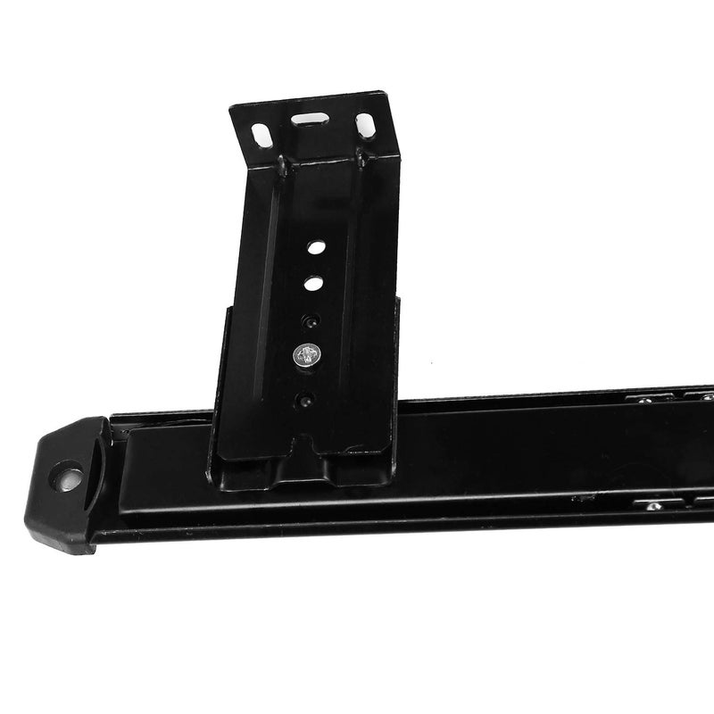 KINJOEK 4 PCS 14 Inch Under Desk Keyboard Tray Rails Slides, Adjustable Height Heavy Duty Ball Bearing Keyboard Mount Track, Black - Image 3